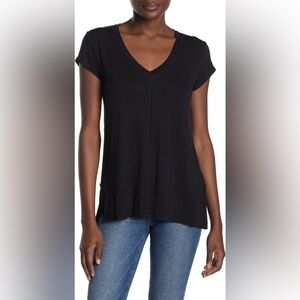 H BY BORDEAUX‎ Cap Sleeve V-Neck Top Women’s Size XS